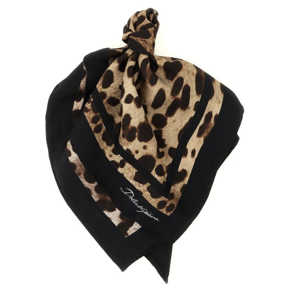 Dolce & Gabbana Brown Silk Women's Scarf